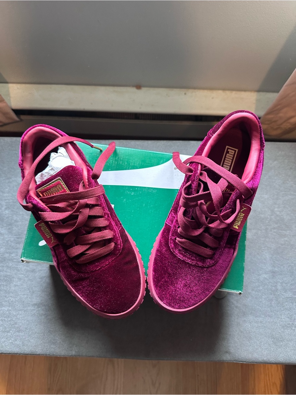 BNIB Maroon Velvet PUMA Gymshoes